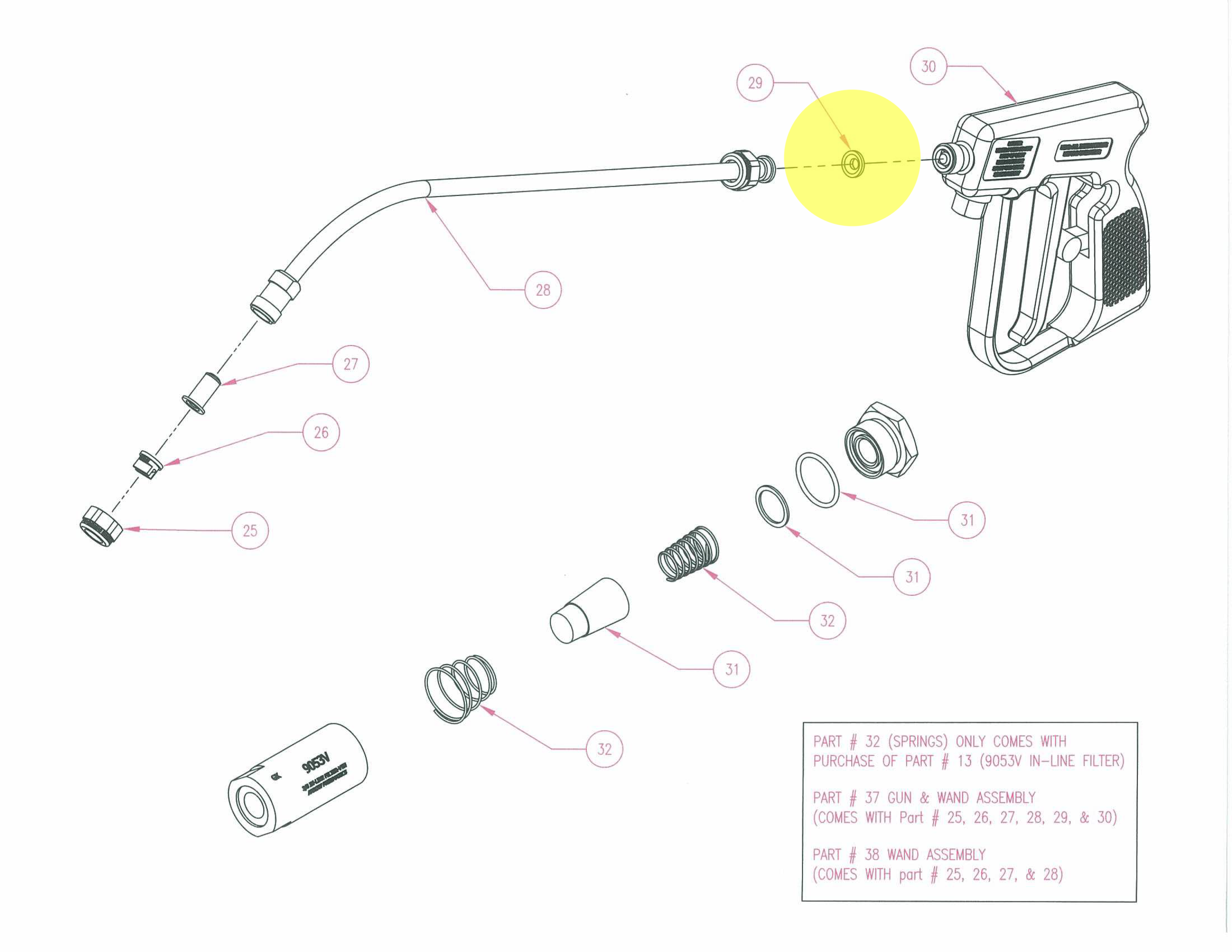 Form Oil Sprayer Part Ceramic Shut Off Seat Part 29 Del Zotto