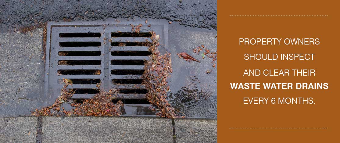 Keep waste water drains clean